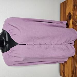Women's Nine West Button Front Balloon Sleeve Tunic Size XXL